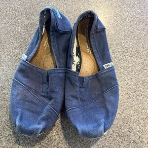 TOMS Navy Canvas Slip-Ons